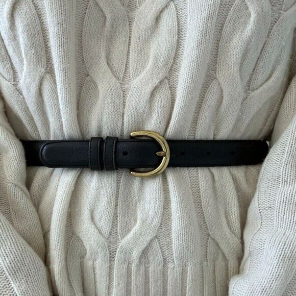 Coach Black Belt with Gold Buckle - Picture 2 of 5